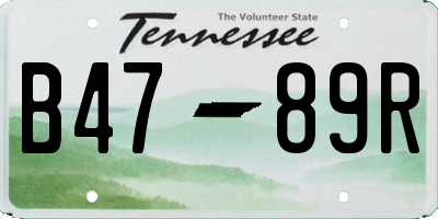 TN license plate B4789R