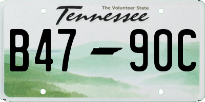 TN license plate B4790C