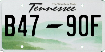 TN license plate B4790F