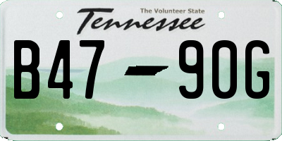 TN license plate B4790G