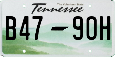 TN license plate B4790H