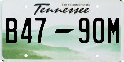 TN license plate B4790M