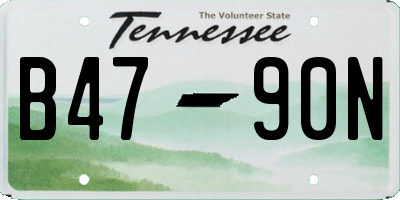 TN license plate B4790N