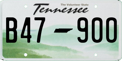TN license plate B4790O