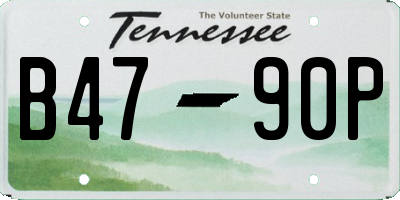 TN license plate B4790P