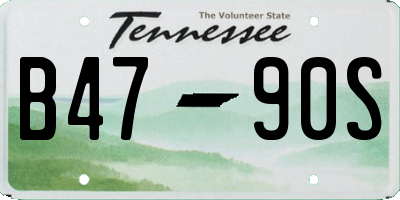 TN license plate B4790S