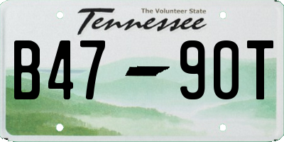 TN license plate B4790T
