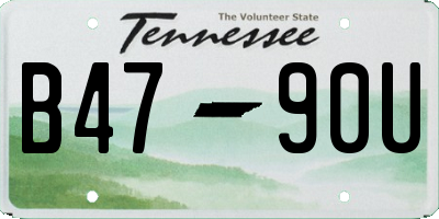 TN license plate B4790U