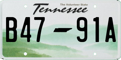 TN license plate B4791A