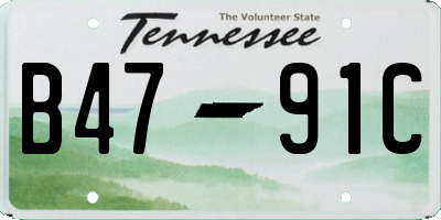 TN license plate B4791C