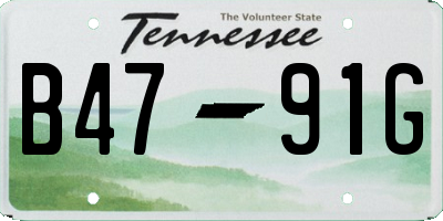 TN license plate B4791G