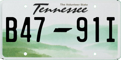 TN license plate B4791I