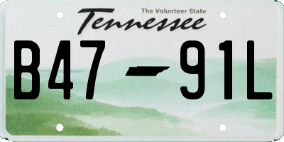 TN license plate B4791L