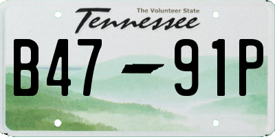 TN license plate B4791P