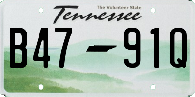 TN license plate B4791Q