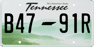 TN license plate B4791R