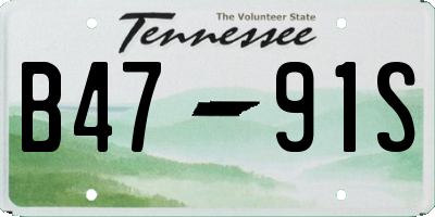TN license plate B4791S