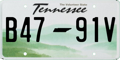 TN license plate B4791V