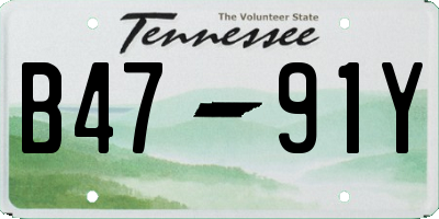 TN license plate B4791Y