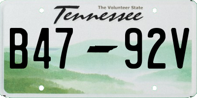 TN license plate B4792V