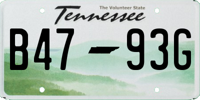 TN license plate B4793G