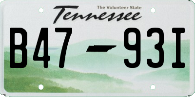 TN license plate B4793I