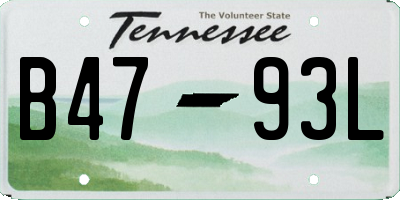TN license plate B4793L