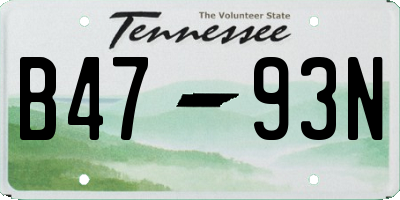 TN license plate B4793N
