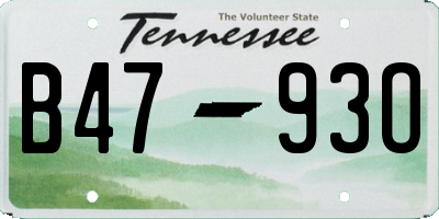 TN license plate B4793O