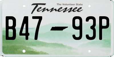 TN license plate B4793P