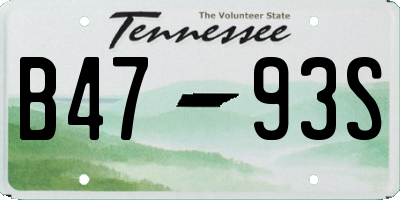 TN license plate B4793S