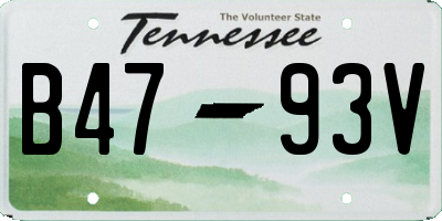 TN license plate B4793V