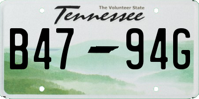 TN license plate B4794G