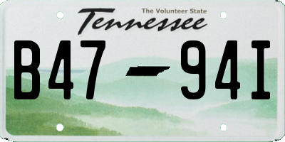 TN license plate B4794I