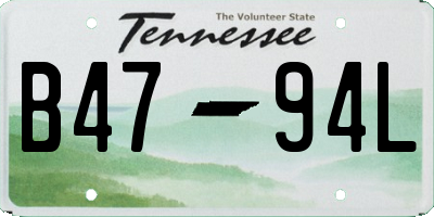 TN license plate B4794L