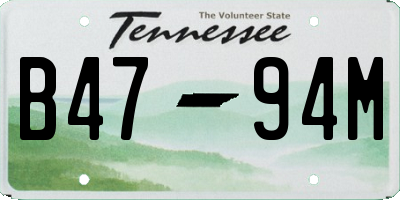TN license plate B4794M