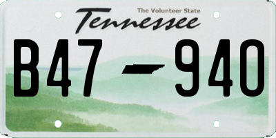 TN license plate B4794O