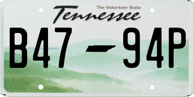 TN license plate B4794P