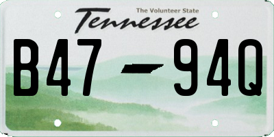 TN license plate B4794Q