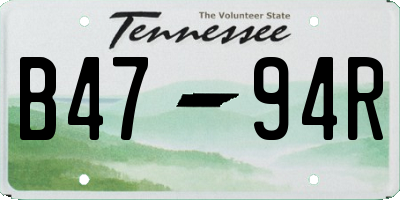TN license plate B4794R