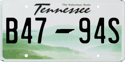 TN license plate B4794S