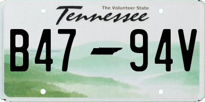 TN license plate B4794V