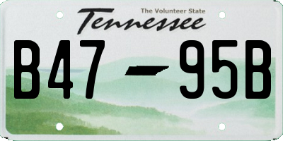 TN license plate B4795B