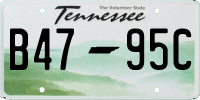 TN license plate B4795C