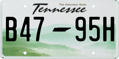 TN license plate B4795H