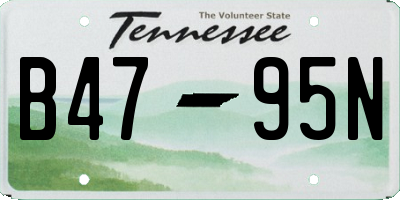 TN license plate B4795N