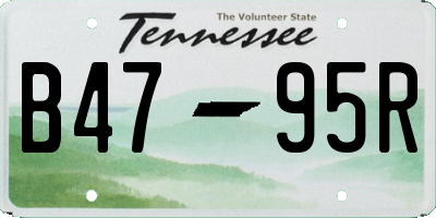 TN license plate B4795R