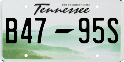TN license plate B4795S