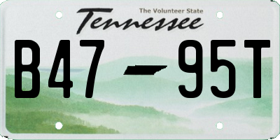 TN license plate B4795T