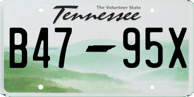 TN license plate B4795X
